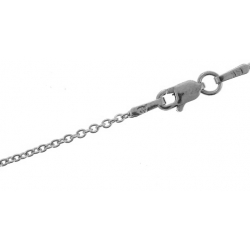 14Kt White Gold Oval Link 042